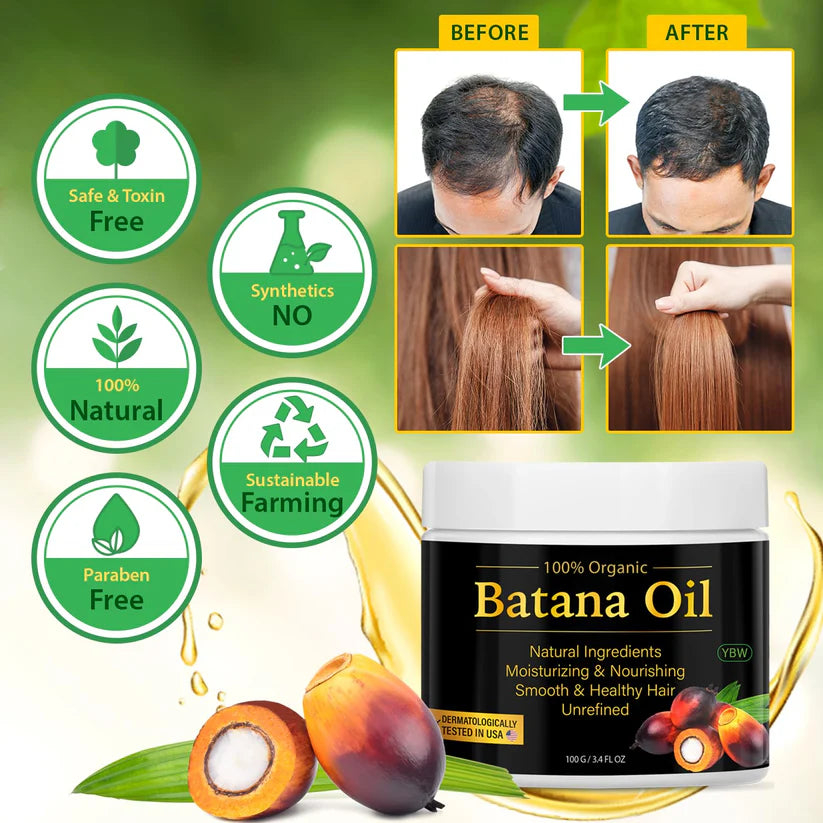 Raw Batana Oil for Hair Growth - 100% Natural Organic Hair Oils for Growth
